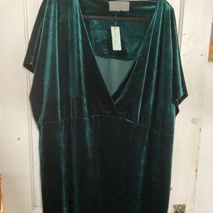 Anthropology Velvet Dress